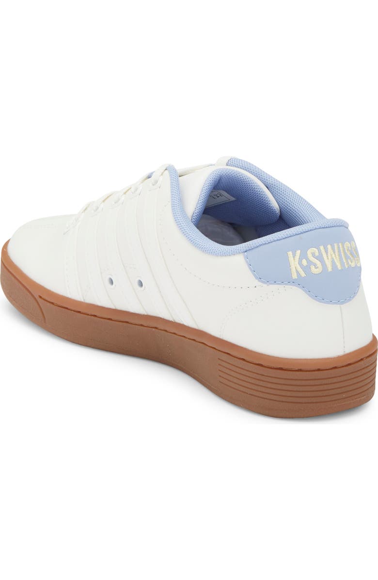 K-Swiss Court Pro II CMF Leather Sneaker, Alternate, color, Blanc/ Brunnera Blue/ Gum-M