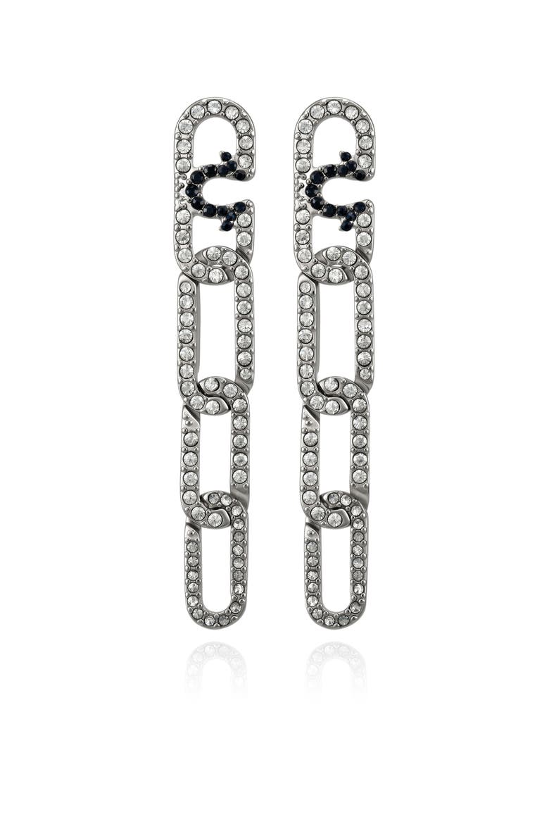 Linear Earrings, Main, color, Silver