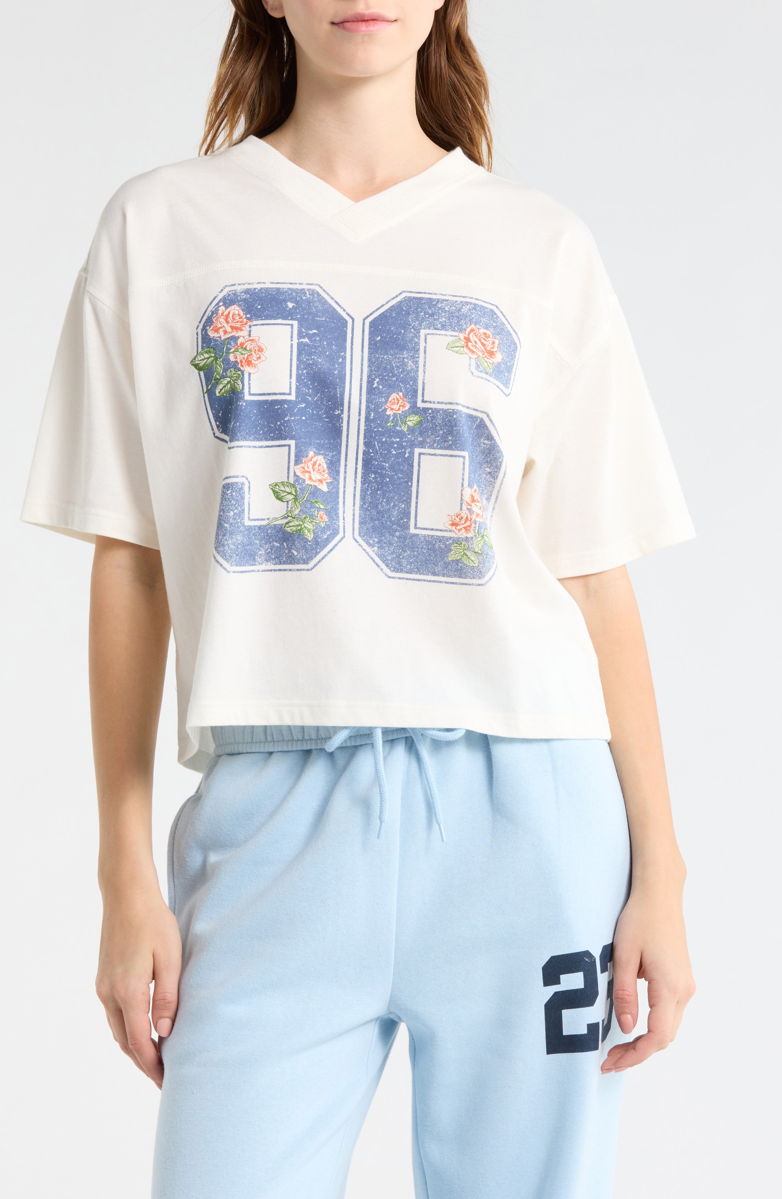 Vinyl Icons 96 Floral Football T-Shirt