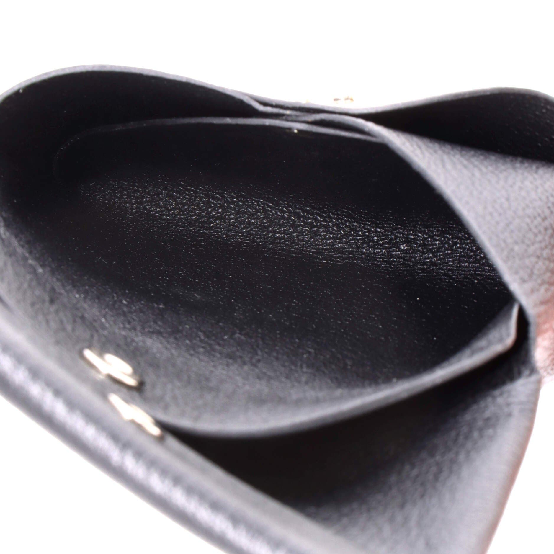 Calvi Duo Card Holder Chevre Mysore, Alternate, color, Black