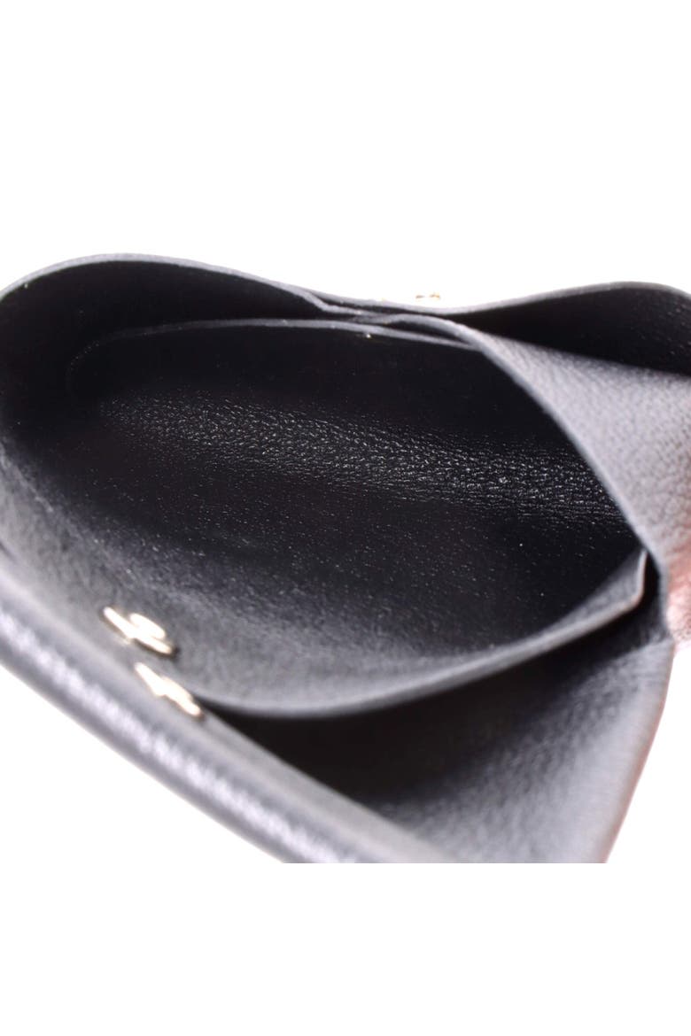 Calvi Duo Card Holder Chevre Mysore, Alternate, color, Noir