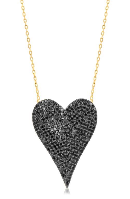 SHYMI SHYMI JUMBO PAVÉ HEART PENDANT NECKLACE