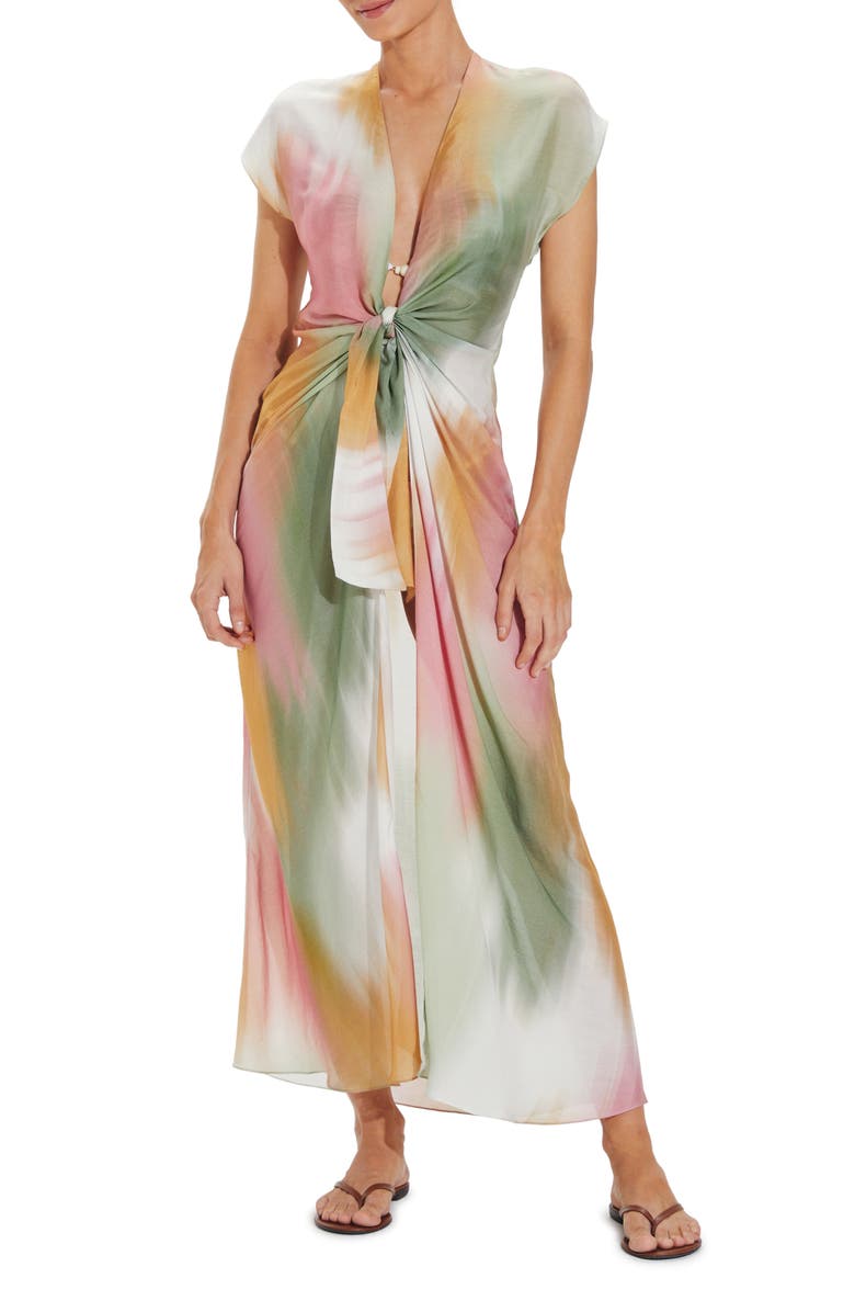 ViX Paula Hermanny Duala Sasha Long Cover-Up Dress, Main, color,