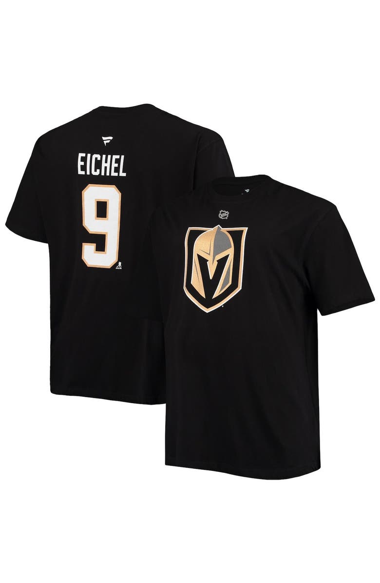 FANATICS Men's Fanatics Branded Jack Eichel Black Vegas Golden Knights Big & Tall Name & Number T-Shirt, Alternate, color, Black