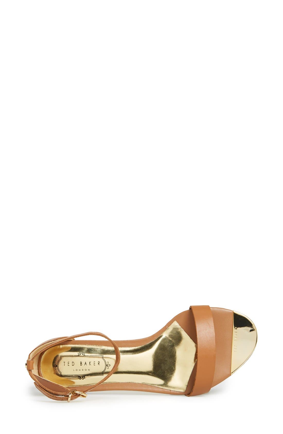 'Bellena 3' Leather Ankle Strap Sandal, Alternate, color, TAN
