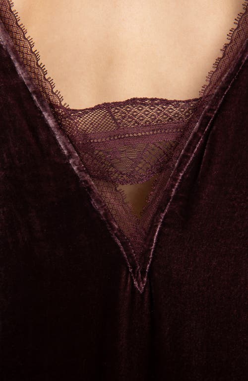 Zadig & Voltaire Lace-insert Midi Dress In Burgundy