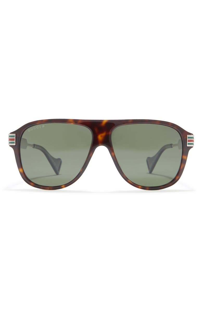 Gucci 57mm Shield Sunglasses, Main, color,