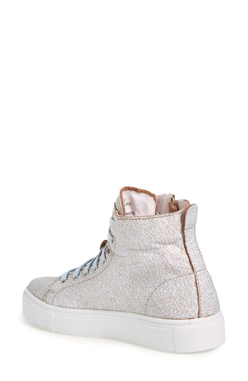 Blackstone 'll78' Crackled High Top Platform Sneaker In Multi