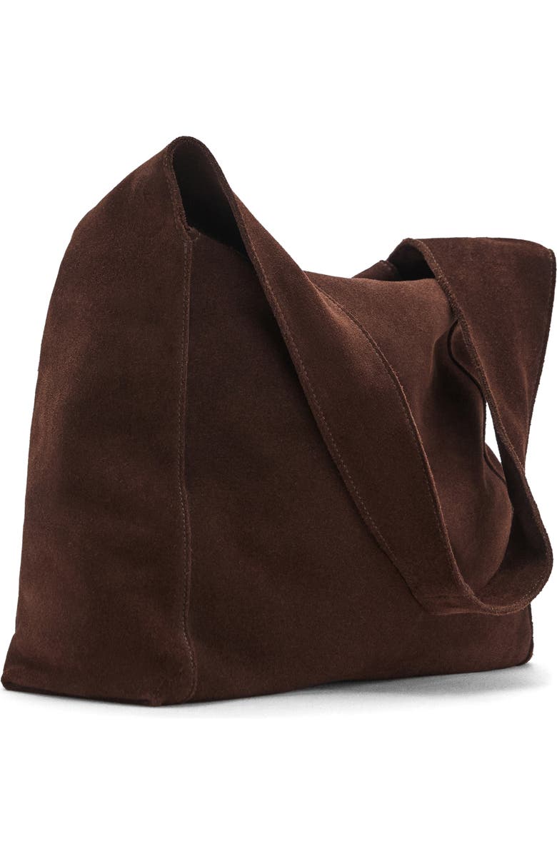 MANGO Suede Shoulder Bag, Main, color,