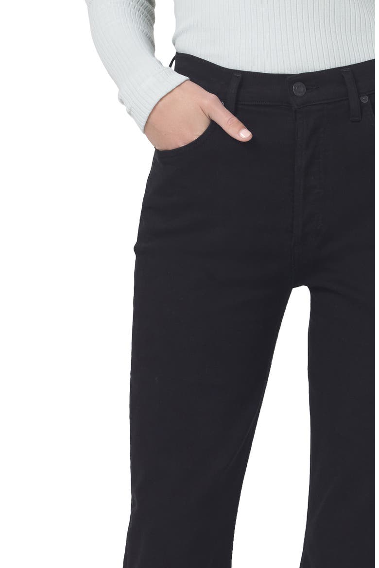 Isola High Waist Crop Bootcut Jeans, Alternate, color, PLUSH BLACK