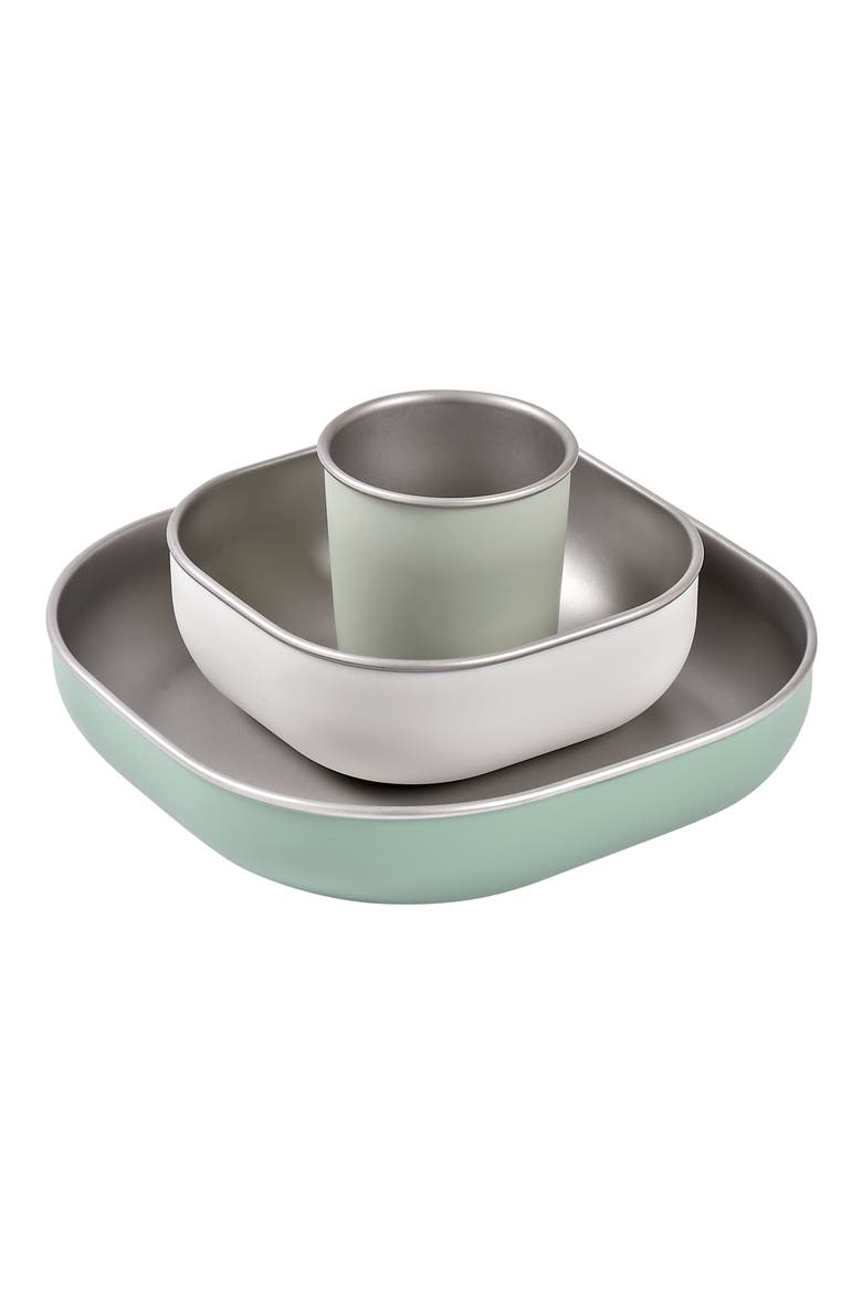 Stainless Steel Meal Set, Alternate, color, SAGE GREEN