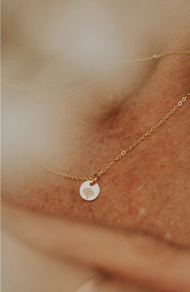 MADE BY MARY April Birth Flower Necklace, Alternate, color, Silver