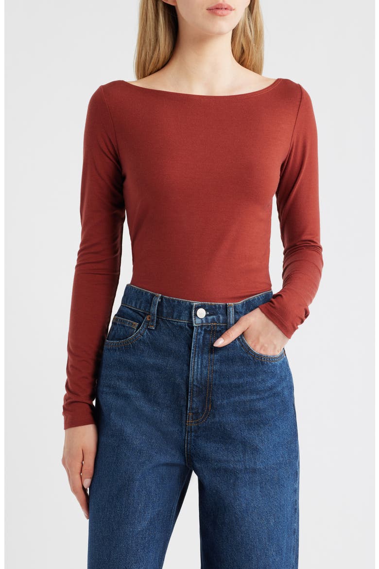Wiley Long Sleeve Knit Top, Main, color, FIG JAM