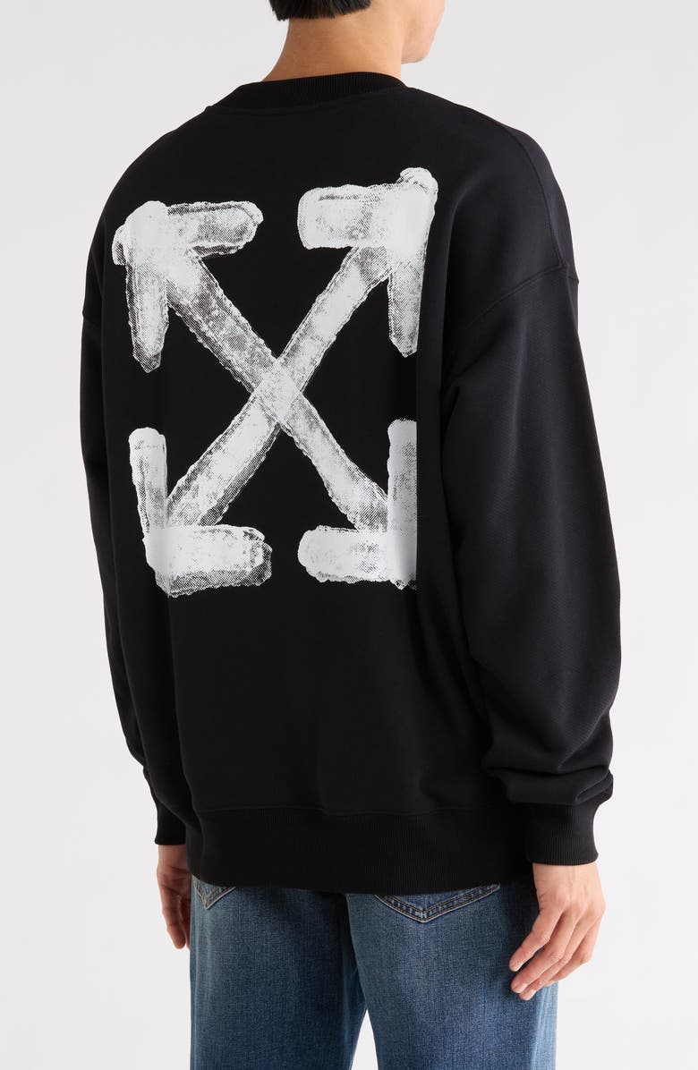 Off-White Spray Arrow Skate Graphic Sweatshirt, Alternate, color, Black-White