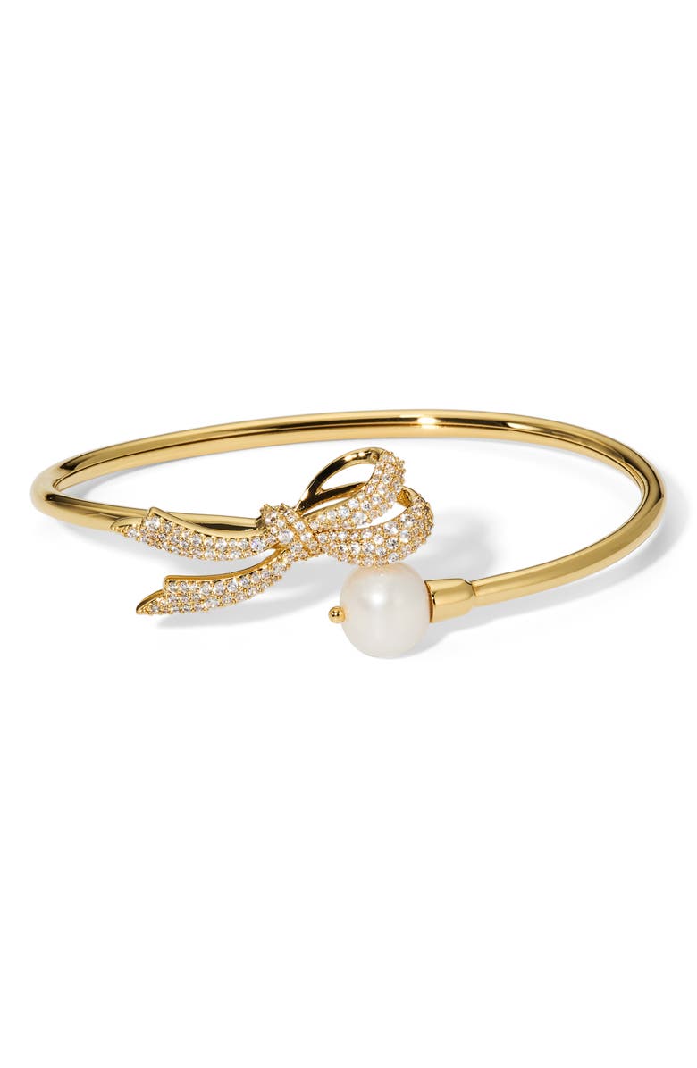 Nadri Eros Flex Cuff Bracelet, Main, color, Gold
