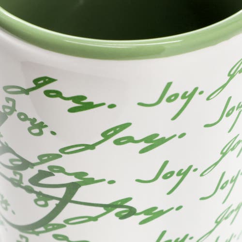 Gibson Home Inspirational Words Joy 4 Piece 16 Ounce Stoneware Mug Set In Green
