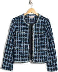 Nanette Lepore Windowpane Bouclé Jacket