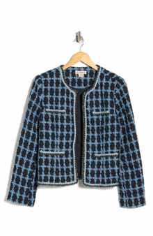 Nanette Lepore Windowpane Bouclé Jacket