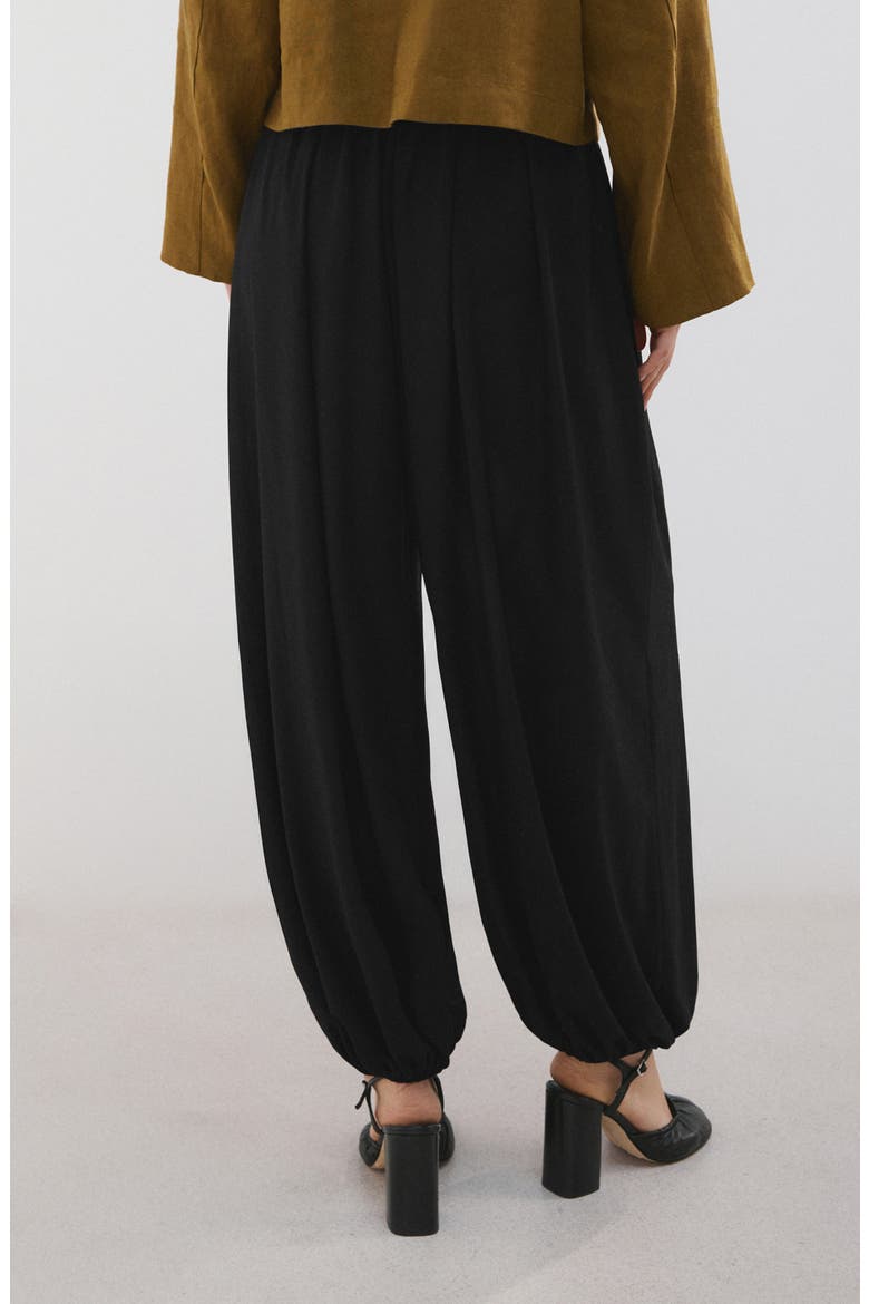 Pleated Balloon Pants, Alternate, color, BLACK