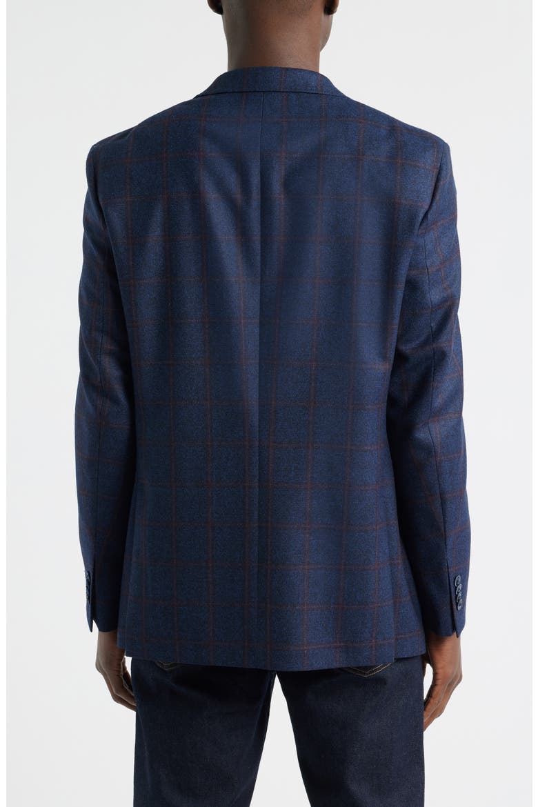 Hyperlight Soft Navy Windowpane Check Wool Sport Coat, Alternate, color, BLUE