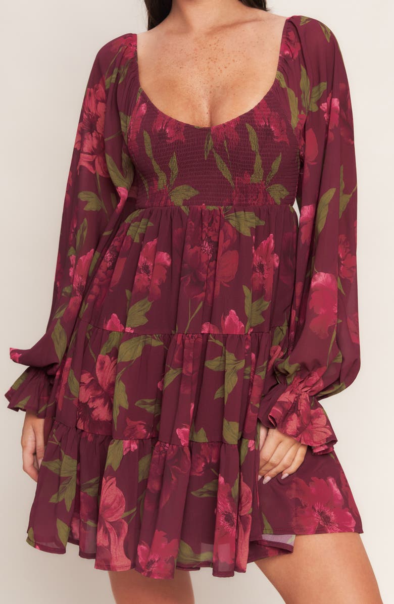 FLYING TOMATO Billowy Sleeve Minidress, Alternate, color, 