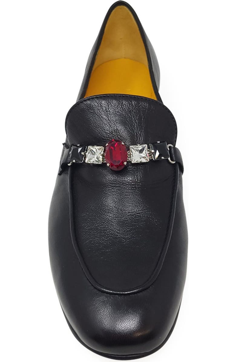 Madison Maison Flat Jewel Loafer, Alternate, color, Black