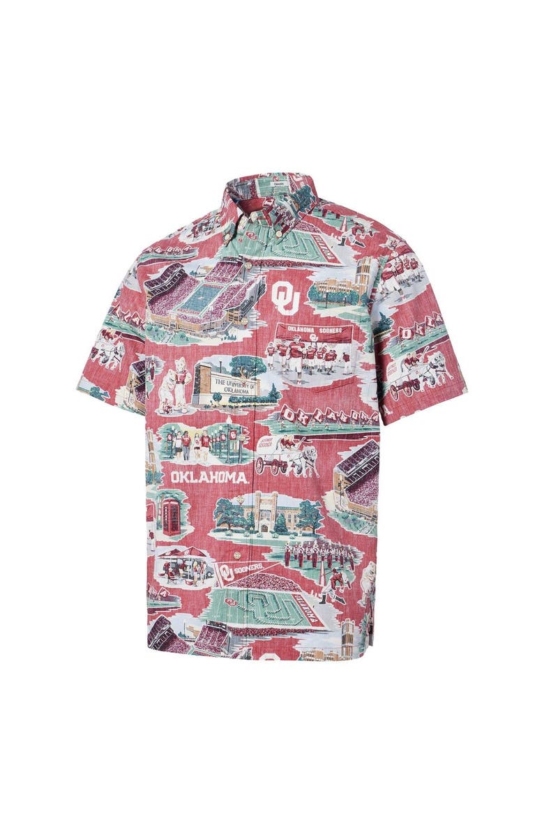 Reyn Spooner Men's Reyn Spooner  Crimson Oklahoma Sooners Scenic Button-Down Shirt, Alternate, color, Crimson