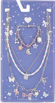 Capelli New York Kids' Bracelet & Layered Necklace Set