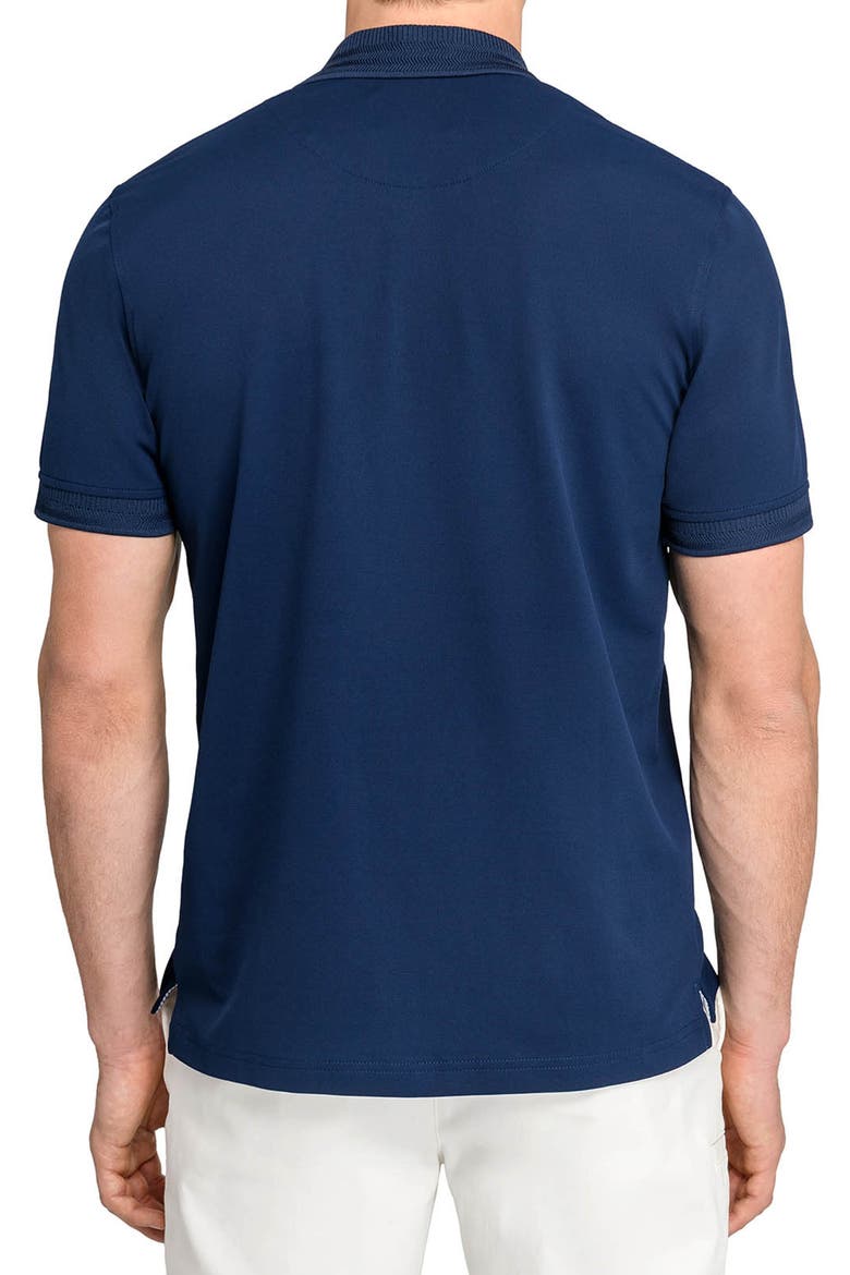Slim Fit Short Sleeve Solid Polo, Alternate, color, NAVY