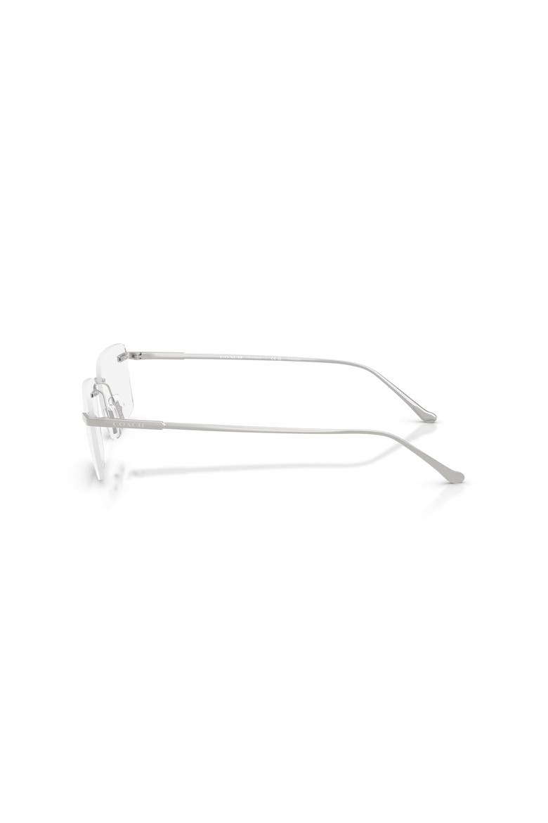 56mm Rectangle optical glasses, Alternate, color, Silver