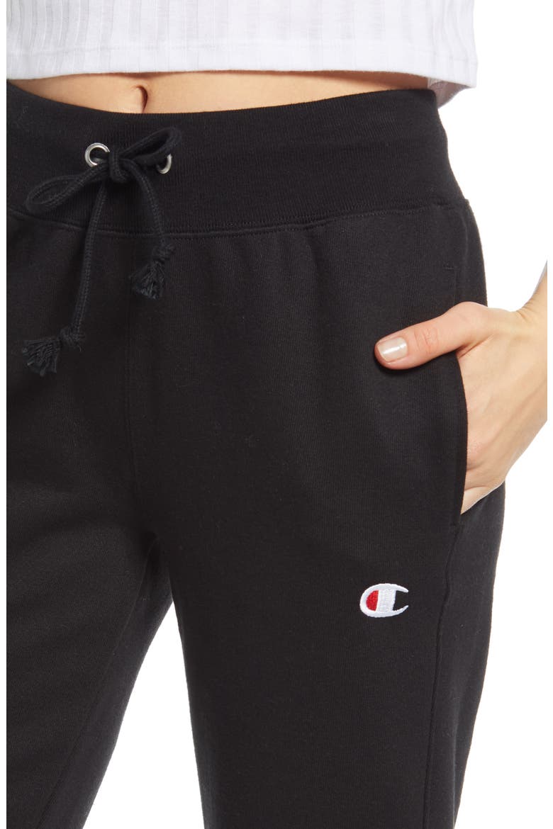 Reverse Weave® Fleece Joggers, Alternate, color, BLACK