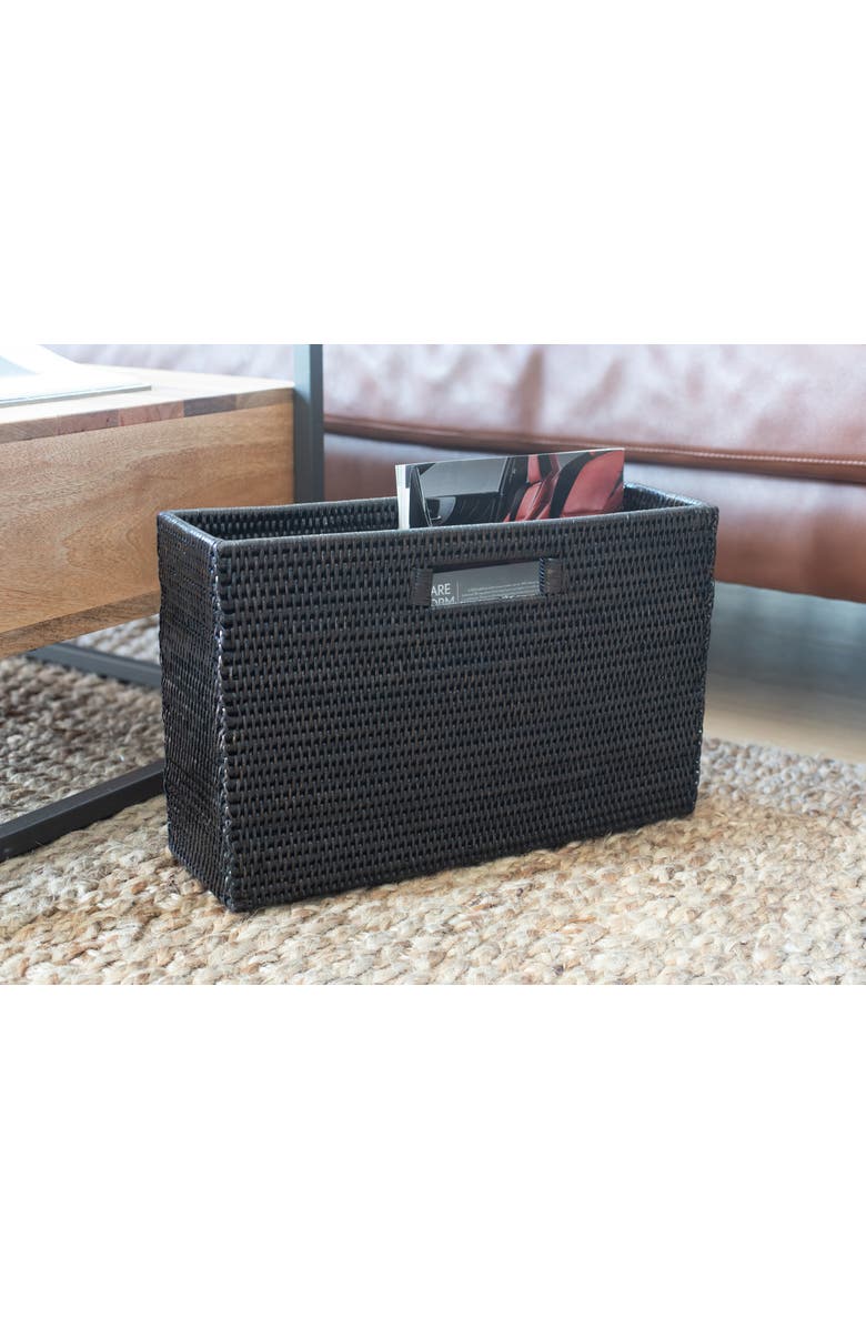 Artifacts Trading Company<sup>™</sup> Artifacts Rattan Rectangular Magazine Holder, Alternate, color, Tudor Black