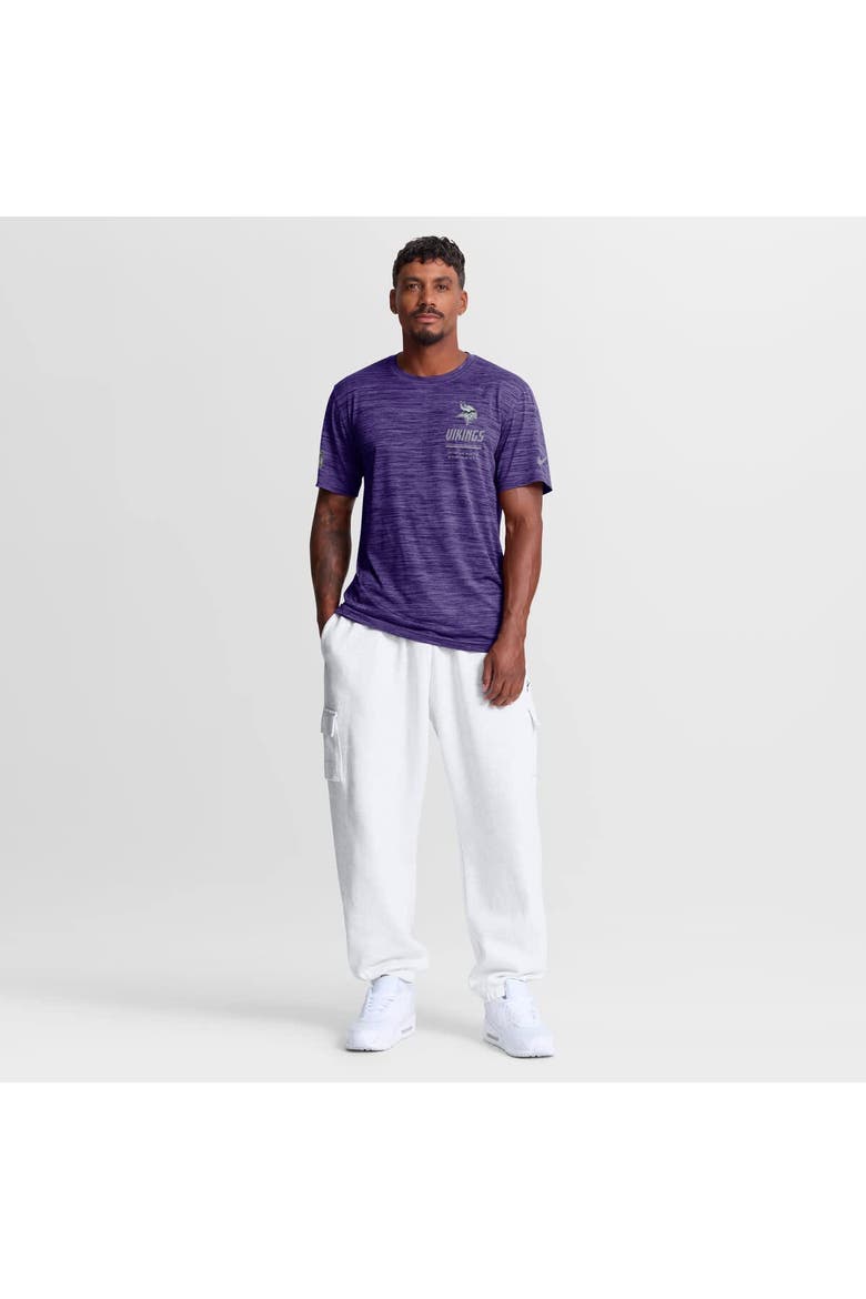 Men's Nike Purple Minnesota Vikings Sideline Double Covered Dri-FIT Velocity T-Shirt, Alternate, color, Purple
