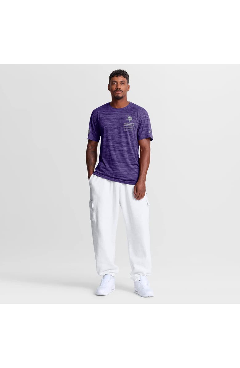 Nike Men's Nike Purple Minnesota Vikings Sideline Double Covered Dri-FIT Velocity T-Shirt, Alternate, color, Purple
