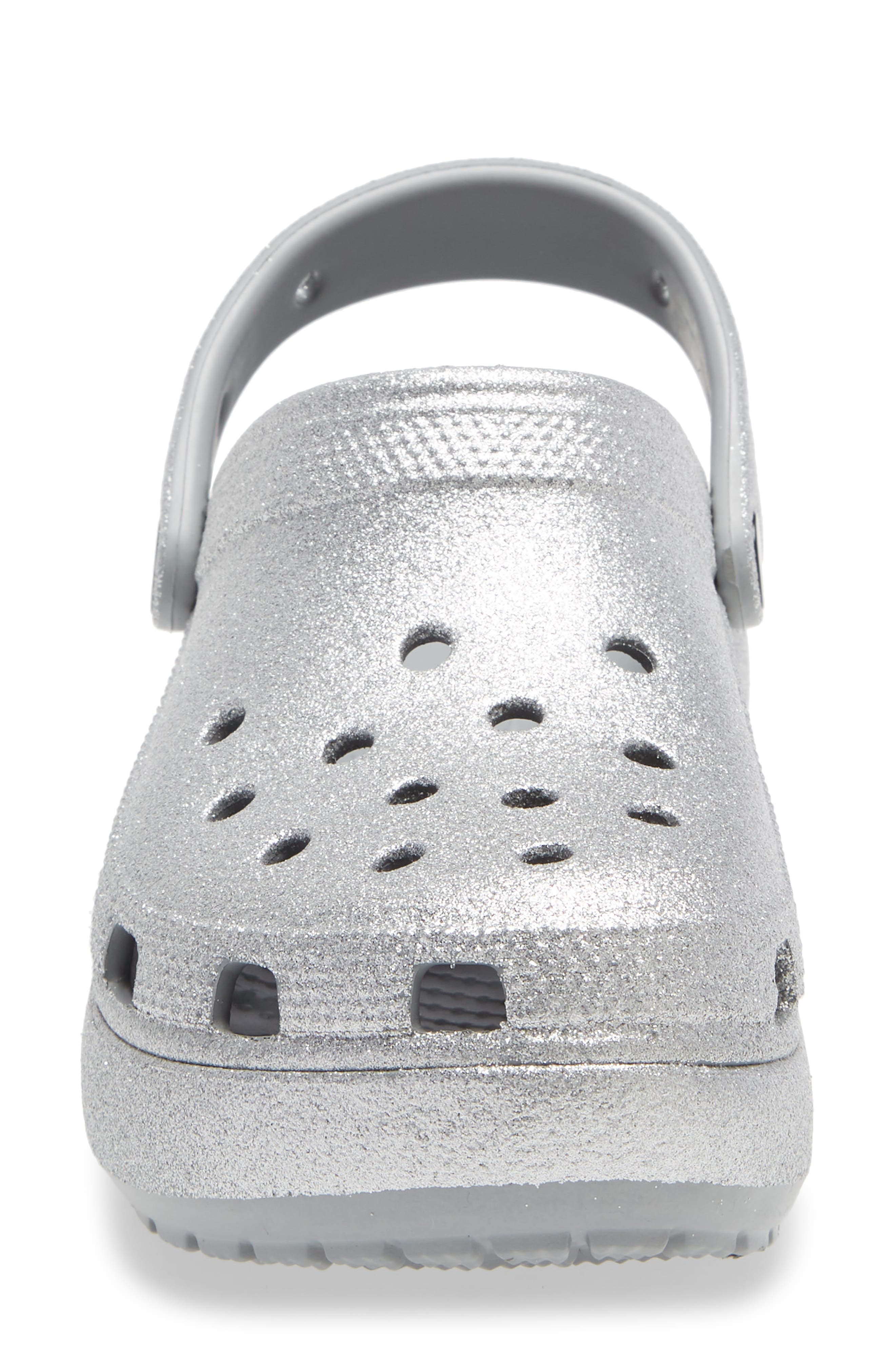CROCS Classic Glitter Waterproof Platform Clog, Alternate, color, 