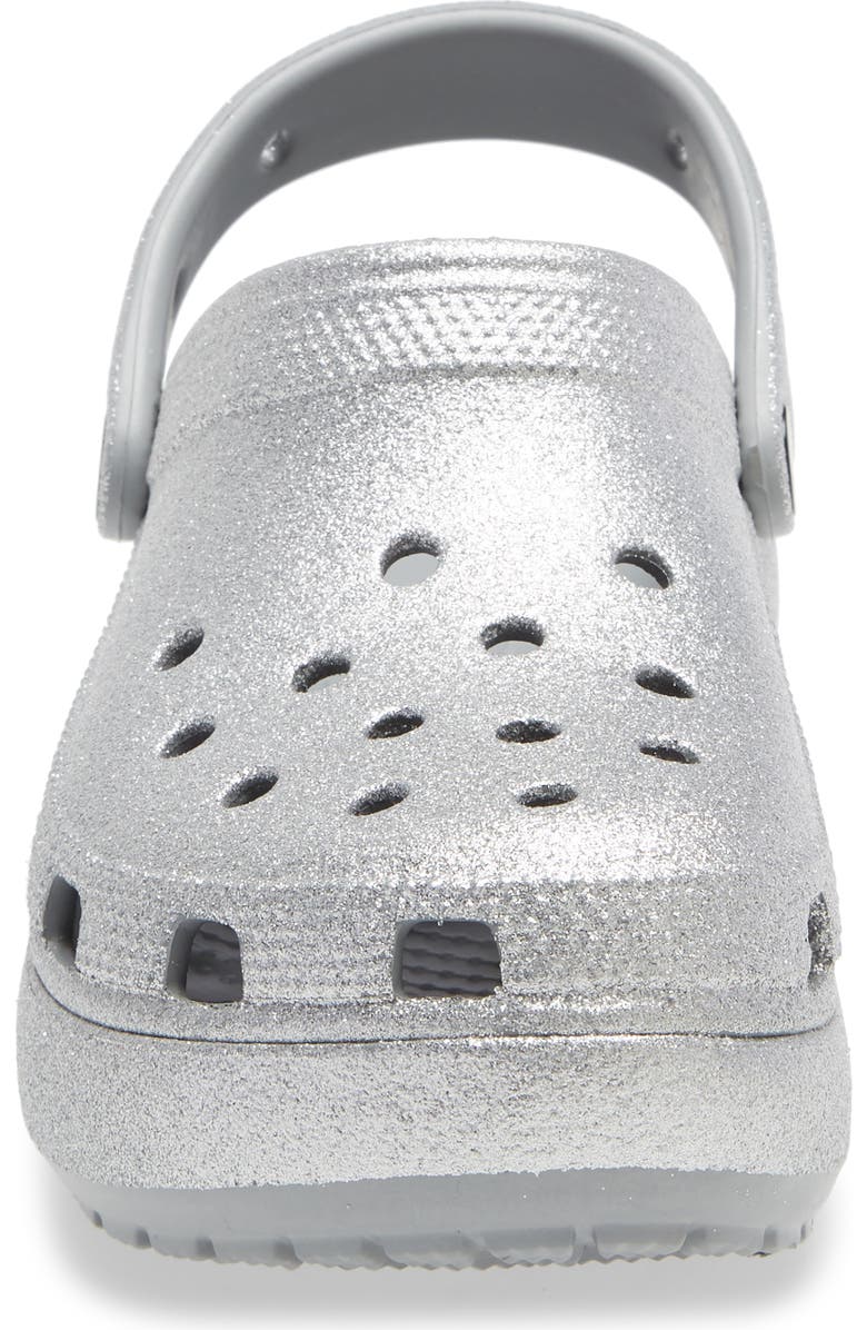 CROCS Classic Glitter Waterproof Platform Clog, Alternate, color,