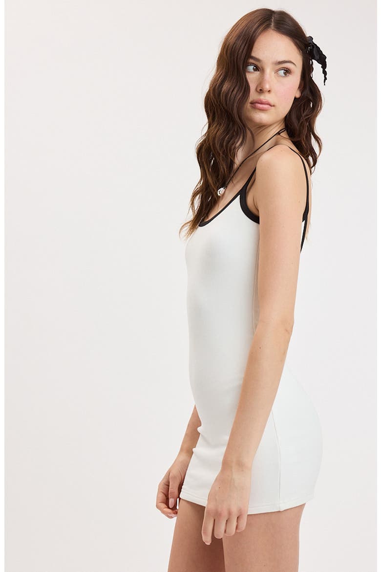 Scoop Back Sleeveless Minidress, Alternate, color, WHITE