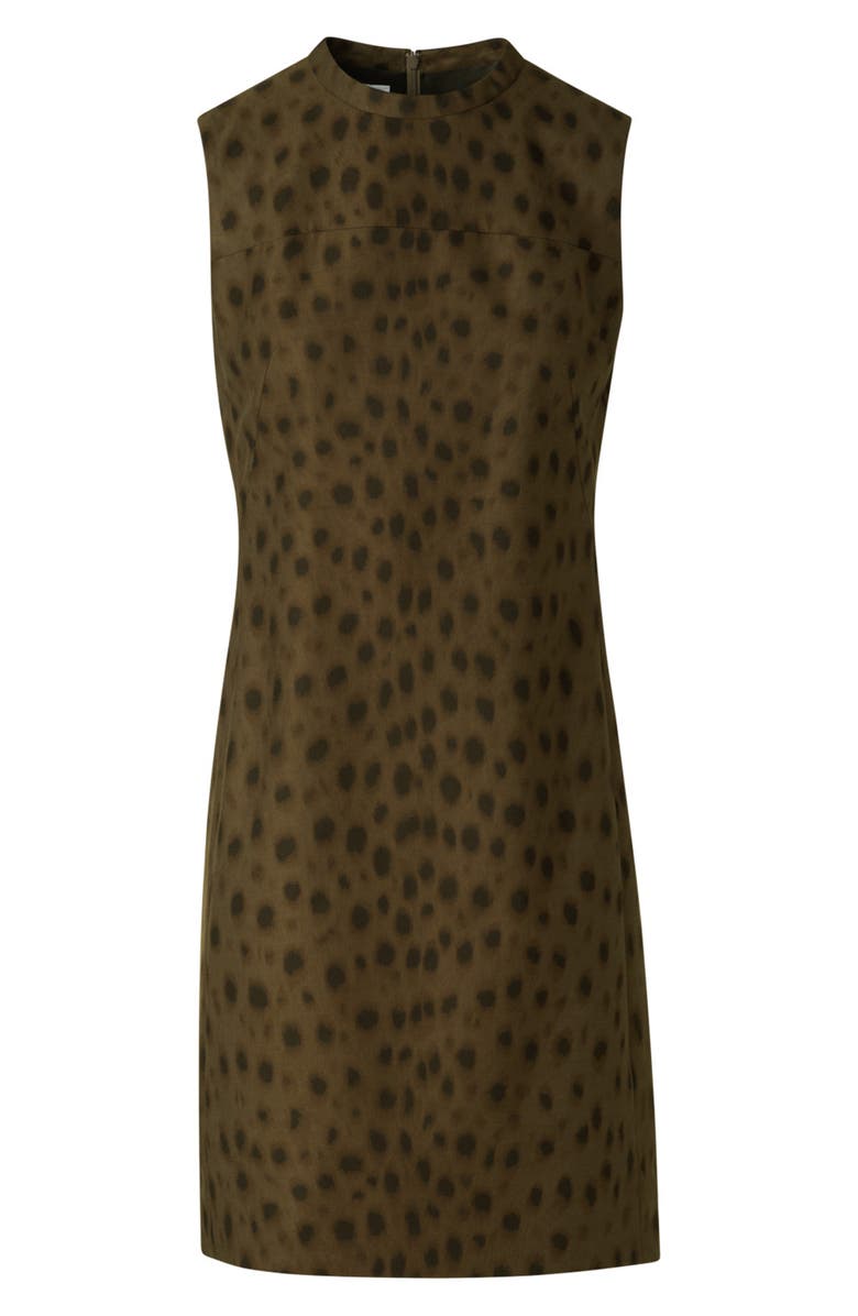 Akris punto Leopard Print Sheath Dress, Alternate, color, Hazel-Bark
