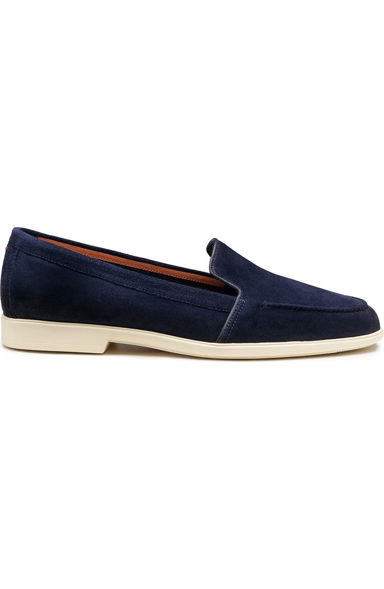 Santoni Women's Suede Loafer, Alternate, color, Blue