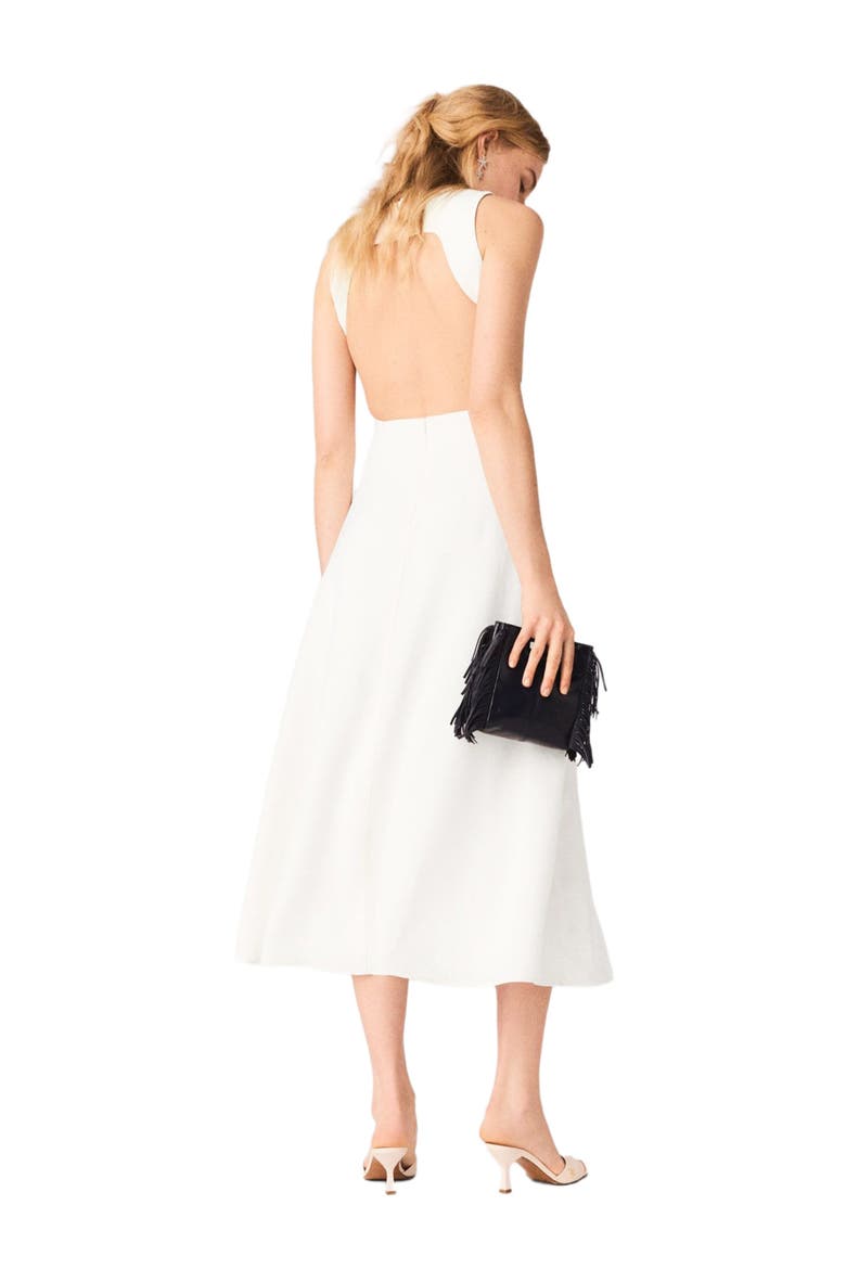 Backless midi dress, Alternate, color, White