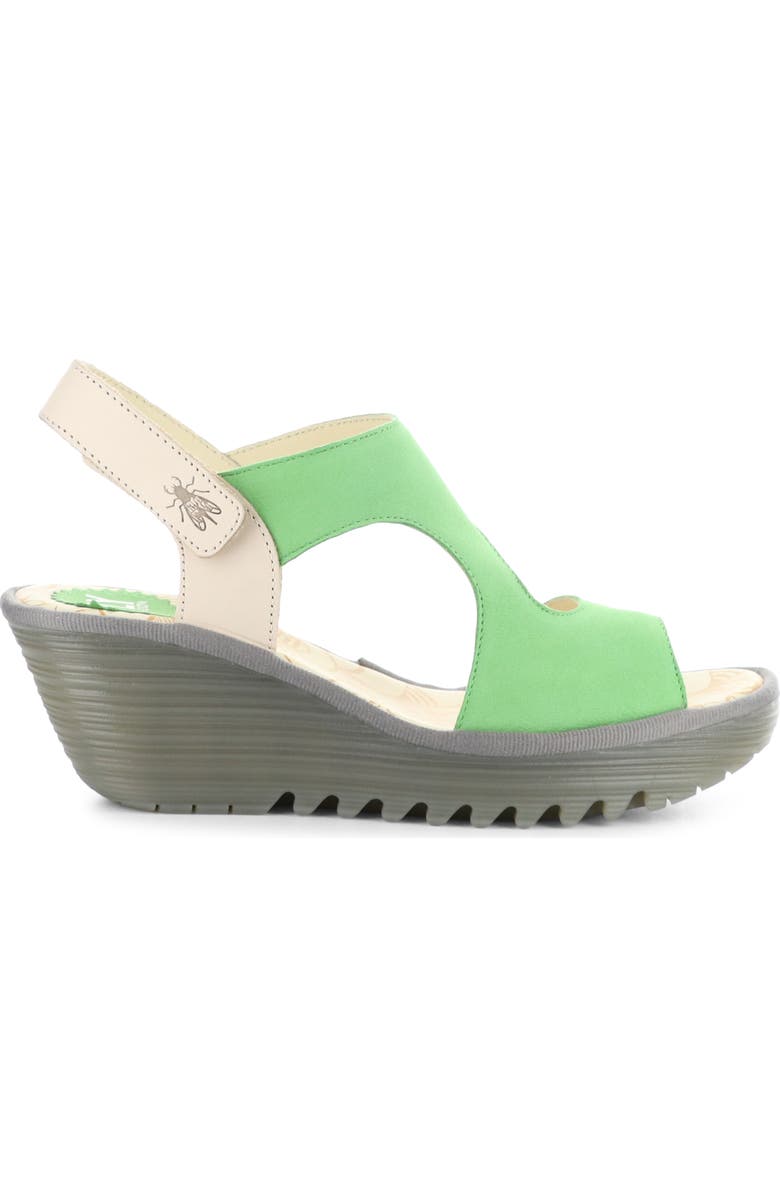 Fly London Yox Slingback Platform Wedge Sandal, Alternate, color, Pistachio