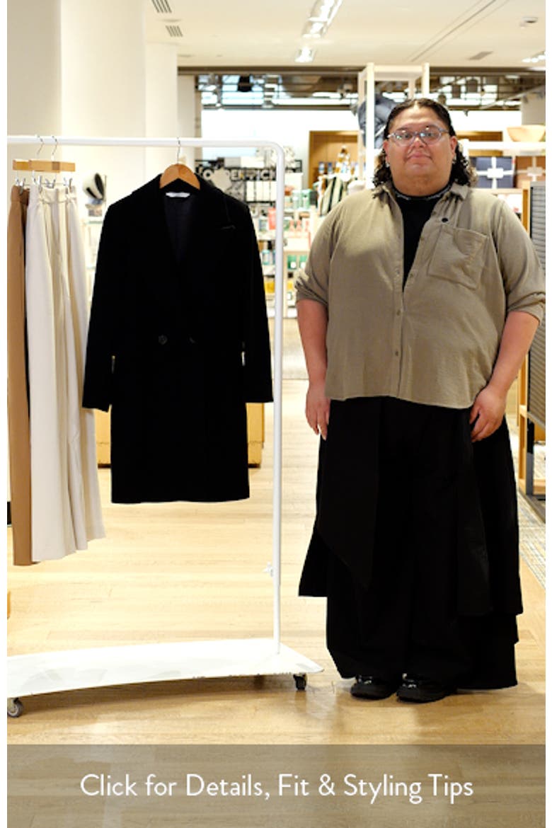 Cara Loro Piana Cashmere & Wool Peak Lapel Coat video