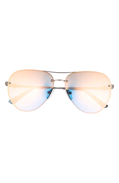 60mm Rimless Aviator Sunglasses