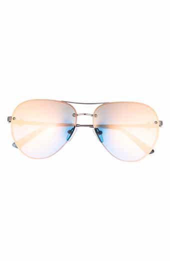 60mm Rimless Aviator Sunglasses