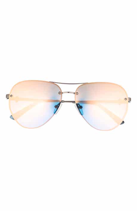60mm Rimless Aviator Sunglasses