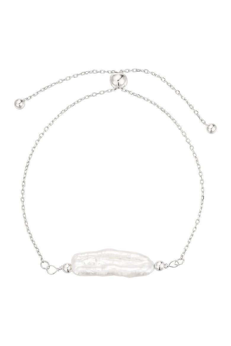 Bree Baroque Pearl Bracelet, Main, color, Silver