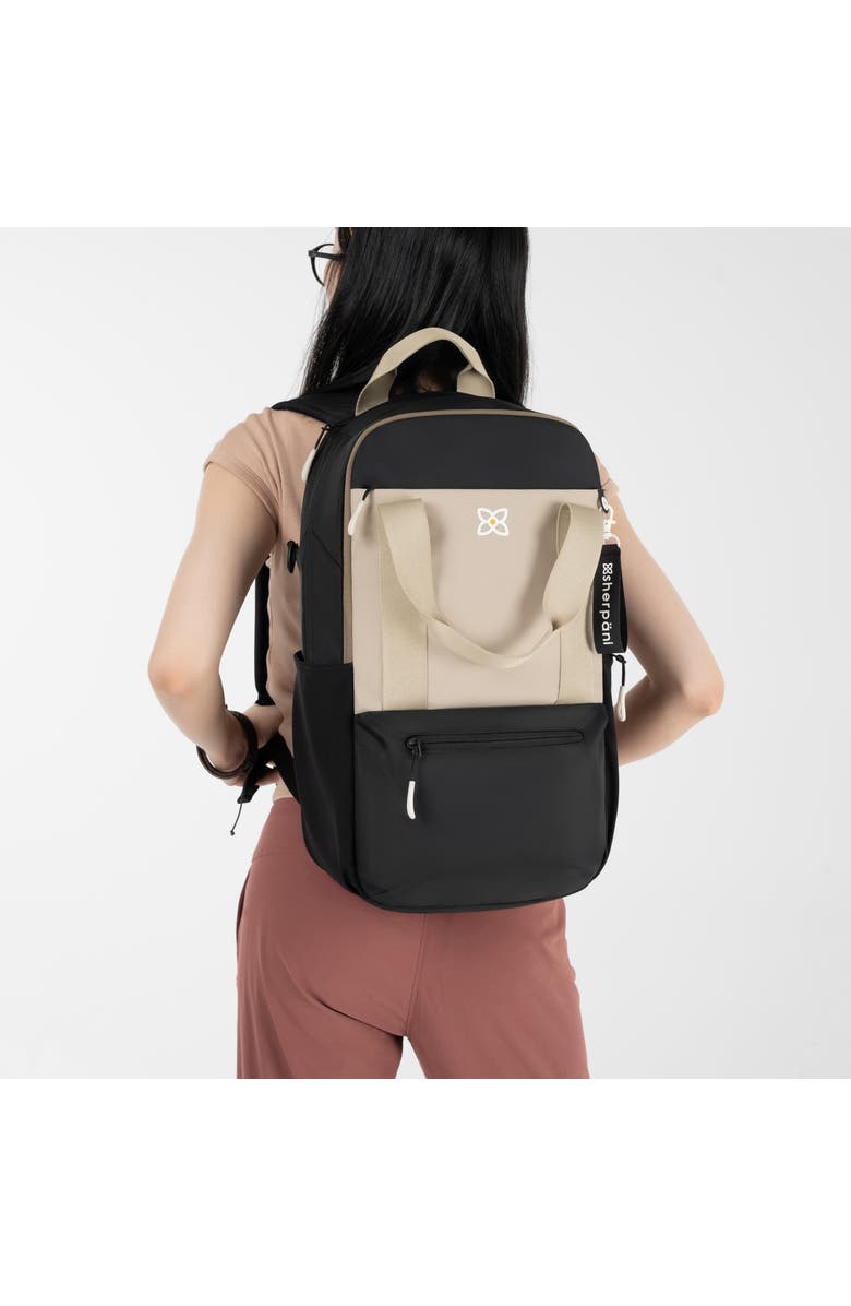 Sherpani Camden Convertible 3 in 1 Tote Bag, 18L Travel Backpack RFID Protection, Fits 15" Laptop, Ventura '73, Alternate, color, Con Leche