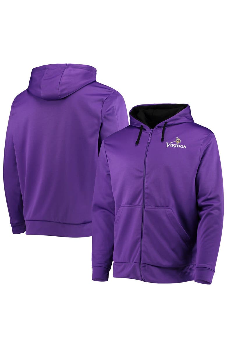 DUNBROOKE Men's Dunbrooke Purple/Black Minnesota Vikings Apprentice Full-Zip Hoodie, Main, color, Purple