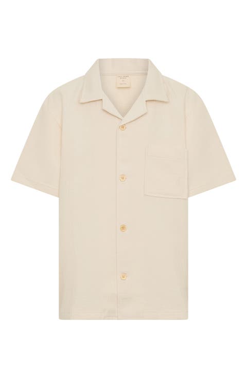 Kids' Waffle Stitch Camp Shirt (Big Kid)