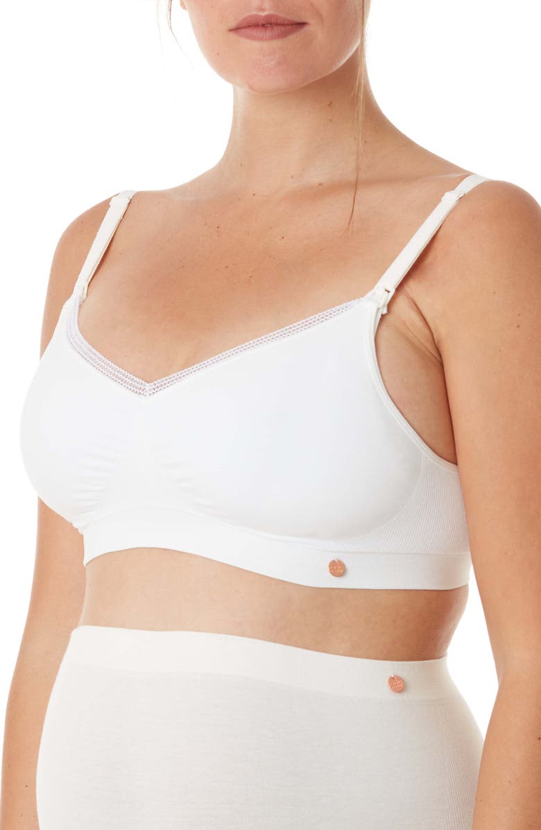 Cache Coeur Organic Maternity and nursing seamless bra, Alternate, color, Natural